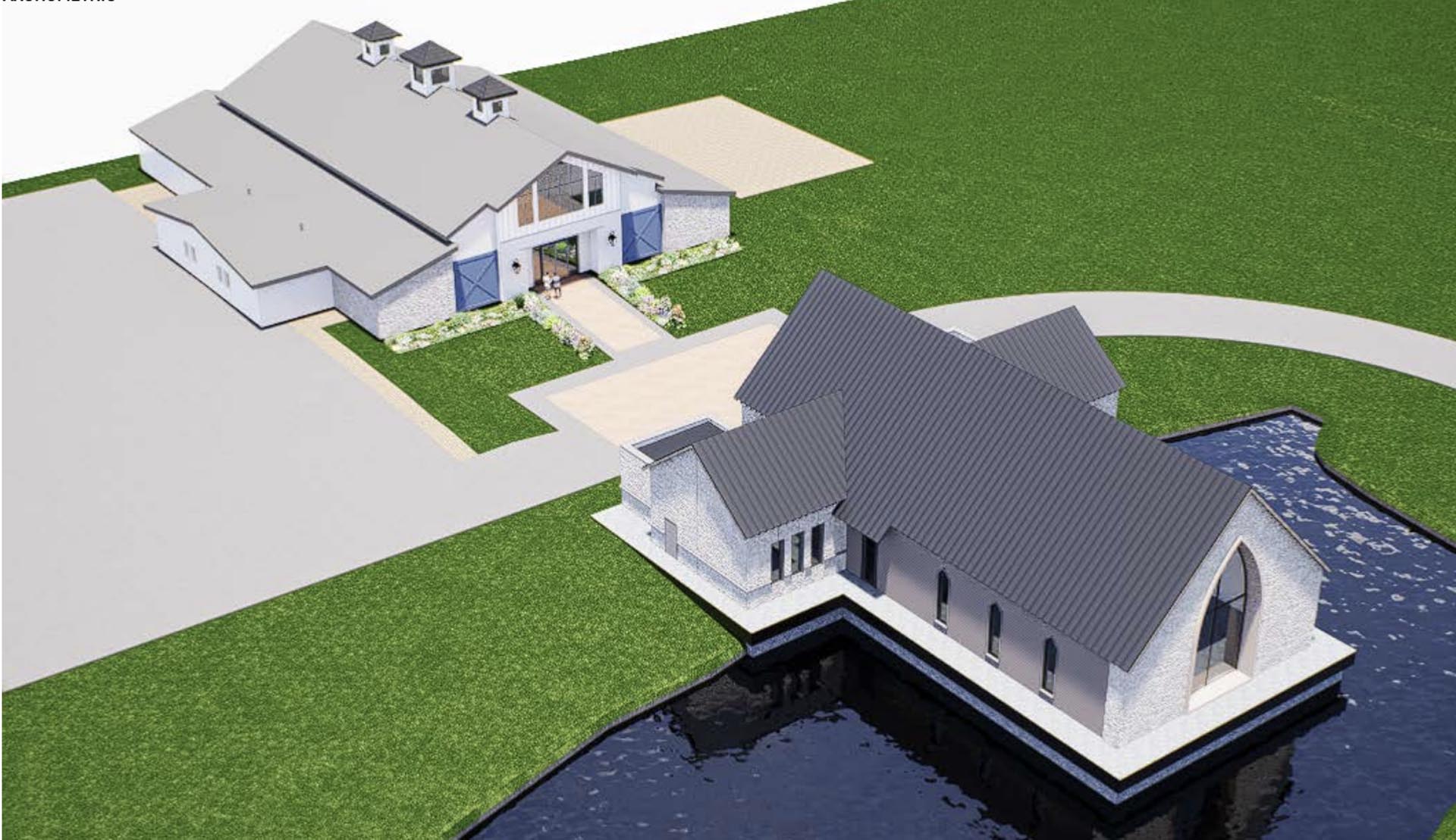 Wedding chapel under construction